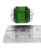 Green Tourmaline and Diamond Fashion Ring